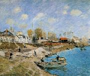 Alfred Sisley Sand on the Quayside,Port Marly France oil painting artist